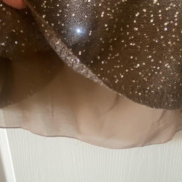 LA CHATEAU - Sparkle Detailed Brown Knit Sweater - Picture 2 of 11